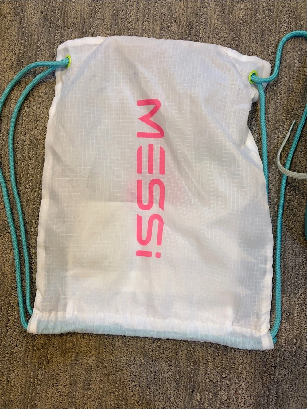 adidas Mens F50 Soccer Cleats in White, Pink & Teal Messi